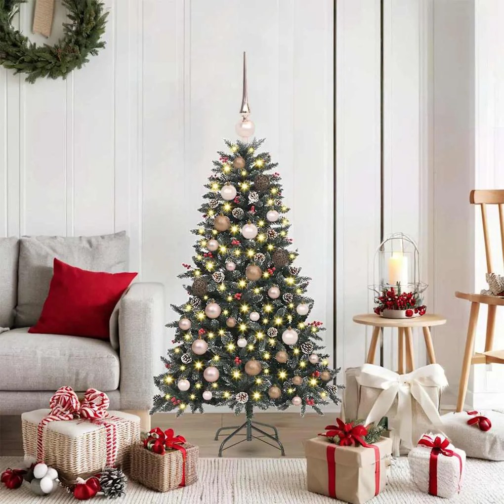 vidaXL Árvore de Natal Artificial Verde 120 cm PVC, Plástico e Aço
