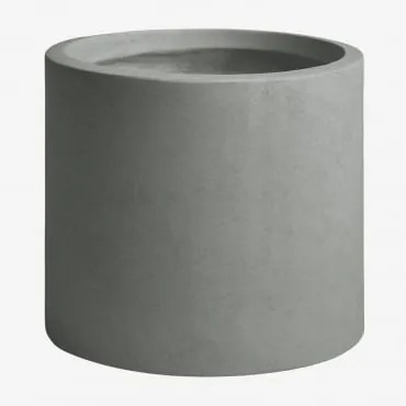 Vaso De Flores Exterior Em Cimento Aurevi Ø30 Cm & Cinza Claro - Sklum
