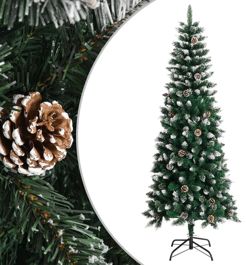 345176 vidaXL Árvore de Natal artificial com suporte 210 cm PVC verde