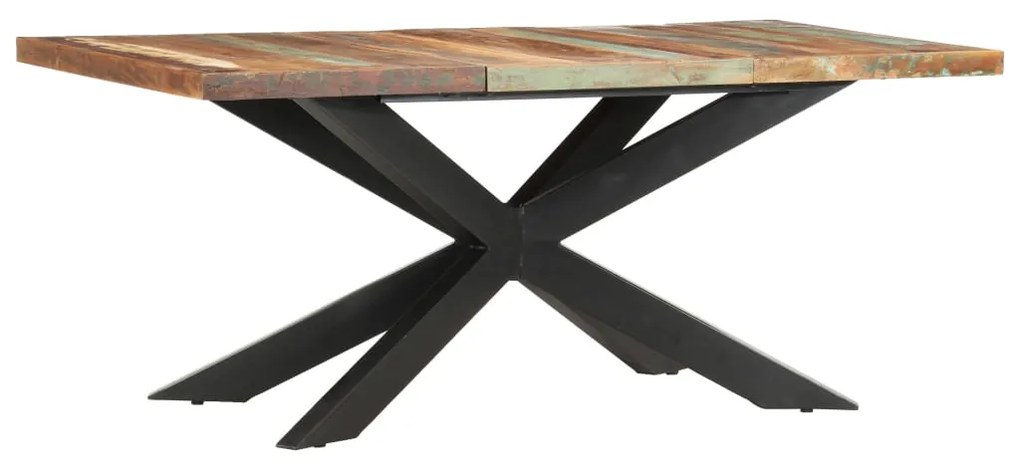 vidaXL Mesa de jantar 180x90x76 cm madeira recuperada maciça