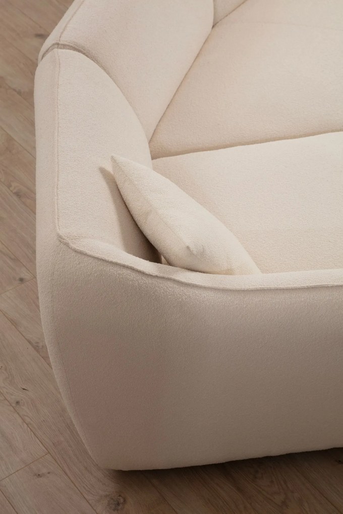 Sofá de Canto Mentis – Creme – 360x108x79 cm