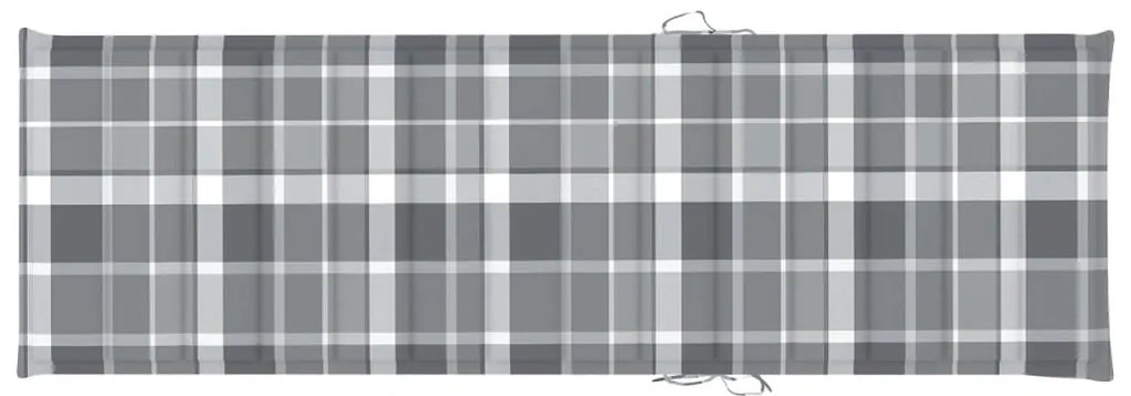 Espreguiçadeira de jardim com almofadão madeira acácia maciça