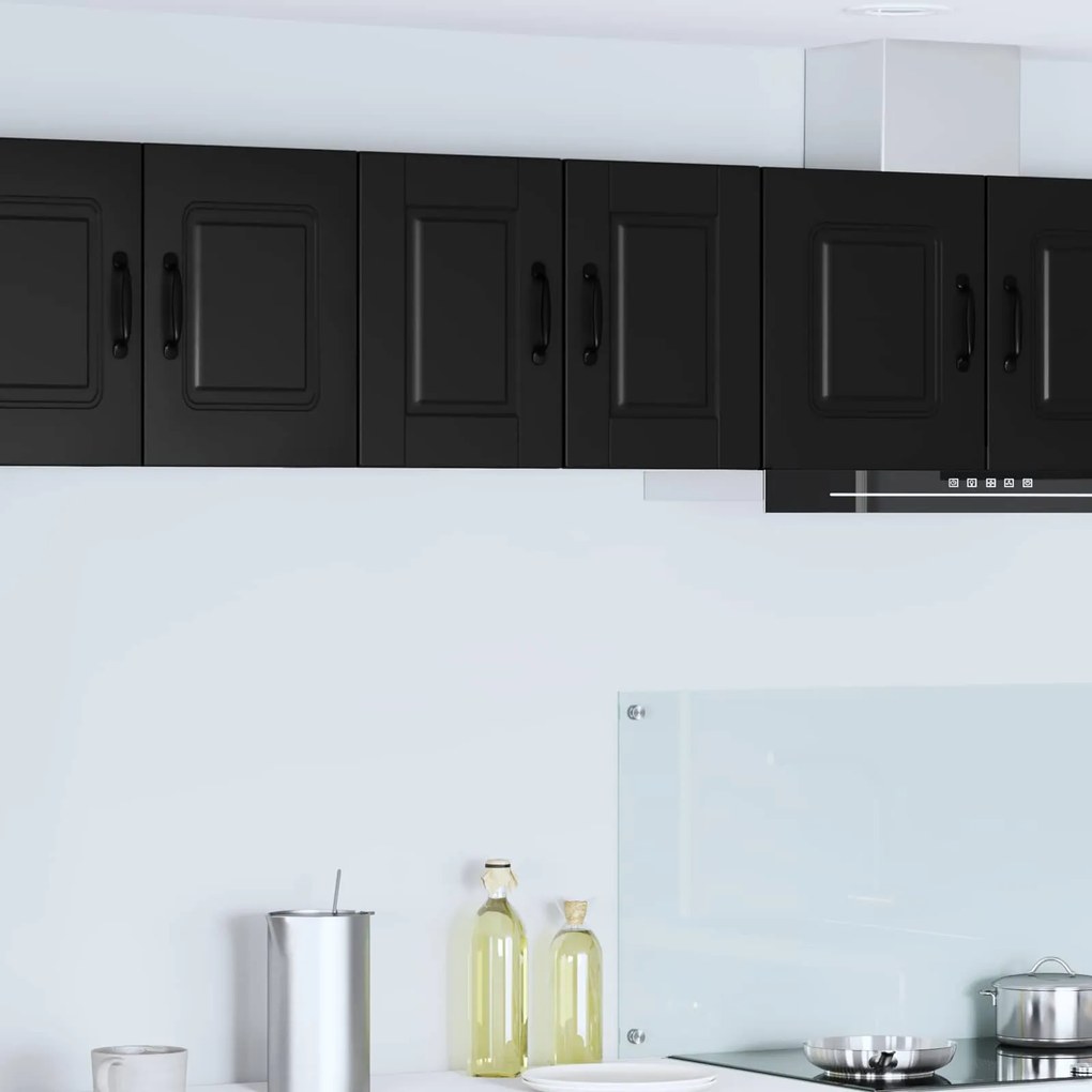 vidaXL Armário de Cozinha com prateleira 2 pcs Preto 30 x 31 x 40 cm