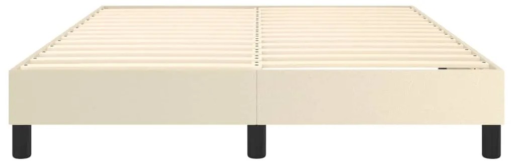 Estrutura de cama 140x200 cm couro artificial cor creme