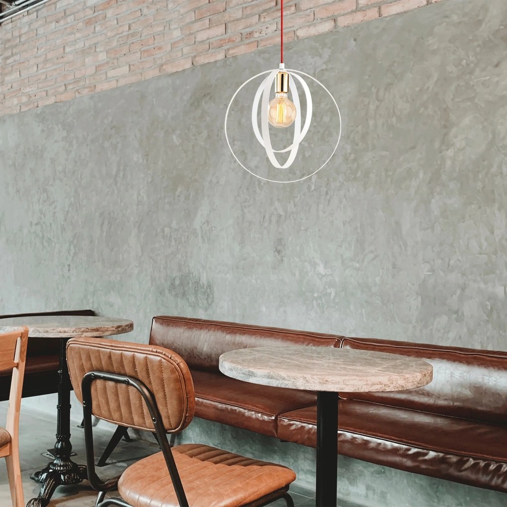 Candeeiro de Teto Vaveyla – Branco – 35 cm Diâmetro