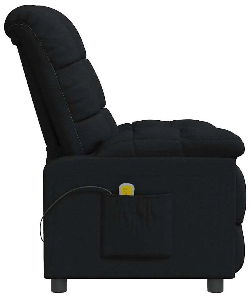 Poltrona de massagens reclinável tecido preto