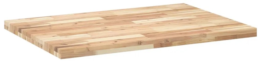 Tampo de mesa retangular 80x70x4 cm madeira de acácia maciça