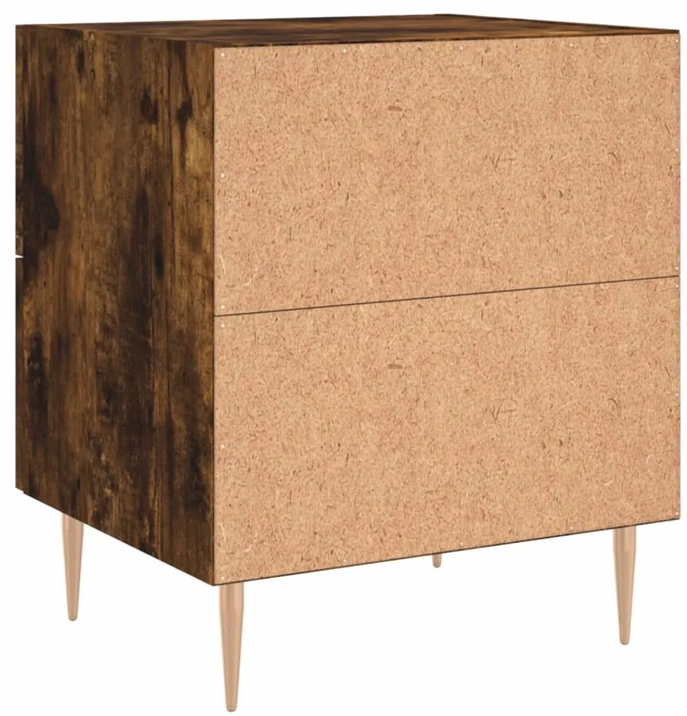 Mesa de cabeceira 2 pcs derivados de madeira carvalho fumado