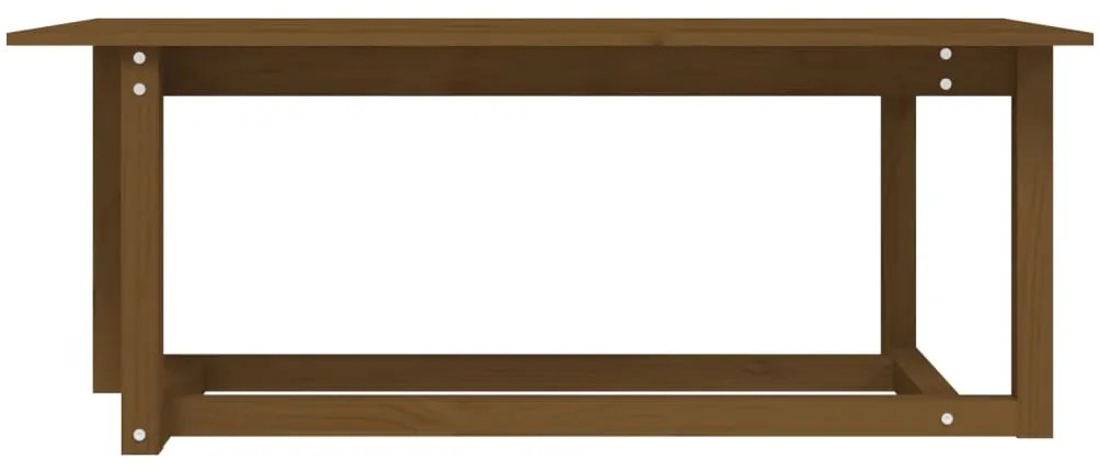Mesa de centro 110x55x45 cm pinho maciço castanho mel