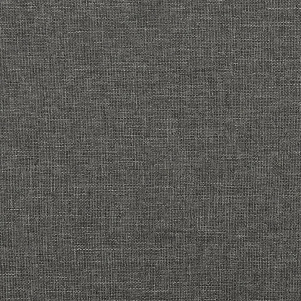 Estrutura de cama 100x200 cm tecido cinzento-escuro