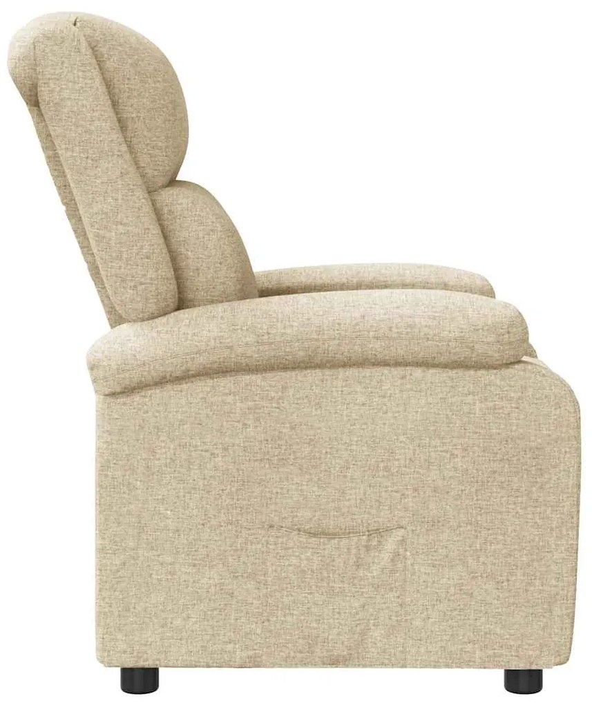 Poltrona reclinável tecido cor creme