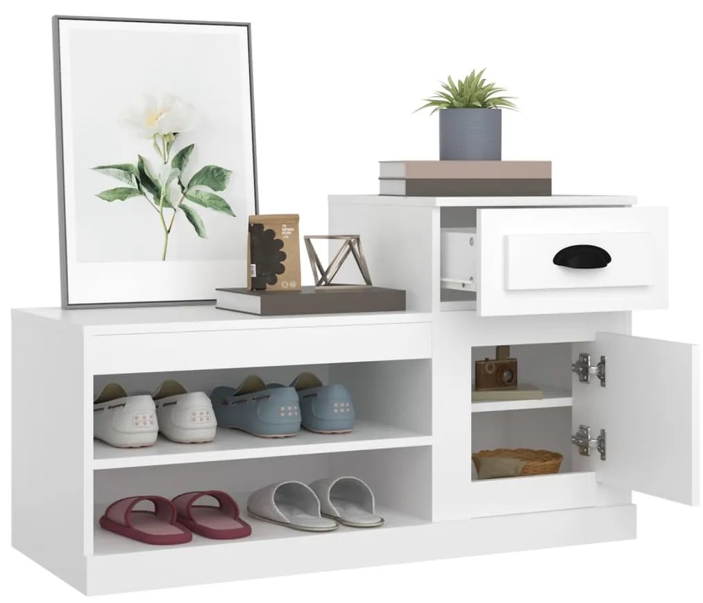 Sapateira 100x42x60 cm derivados de madeira branco