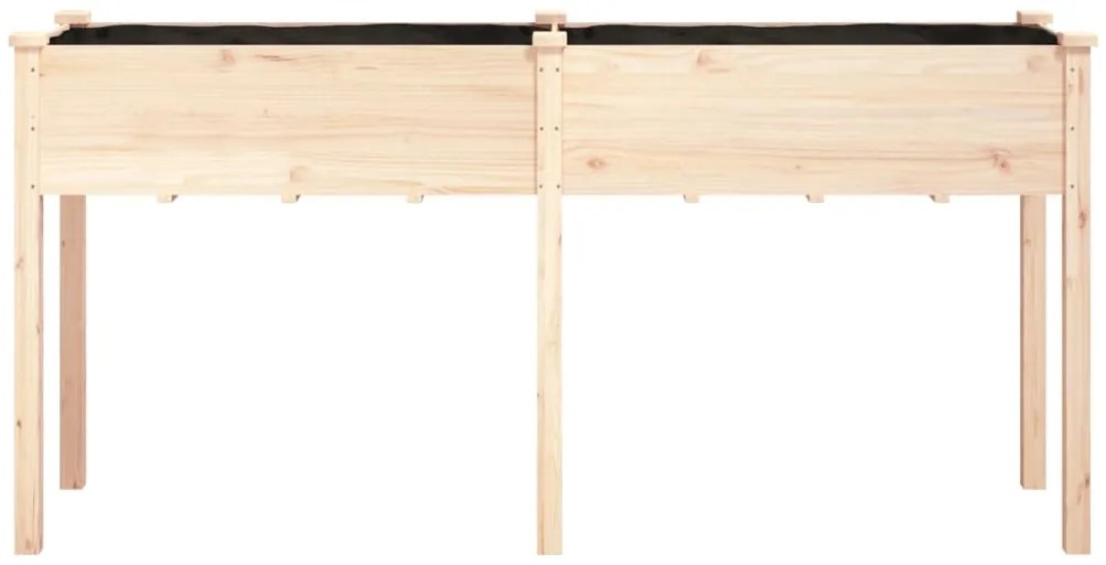 Vaso/floreira c/ forro 161x45x76 cm madeira de abeto maciça