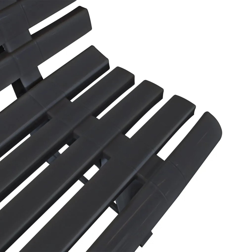 Banco de jardim 145,5 cm plástico antracite