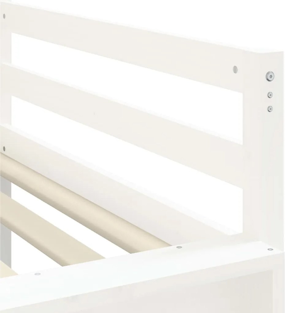 Cama alta p/ criança c/ cortinas 90x200 cm pinho maciço azul