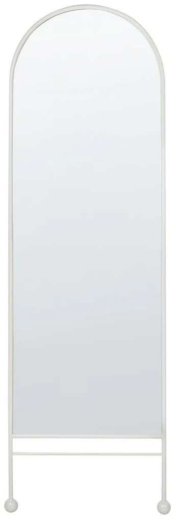 Espelho de parede em metal branco 45 x 145 cm JARNAGES Beliani