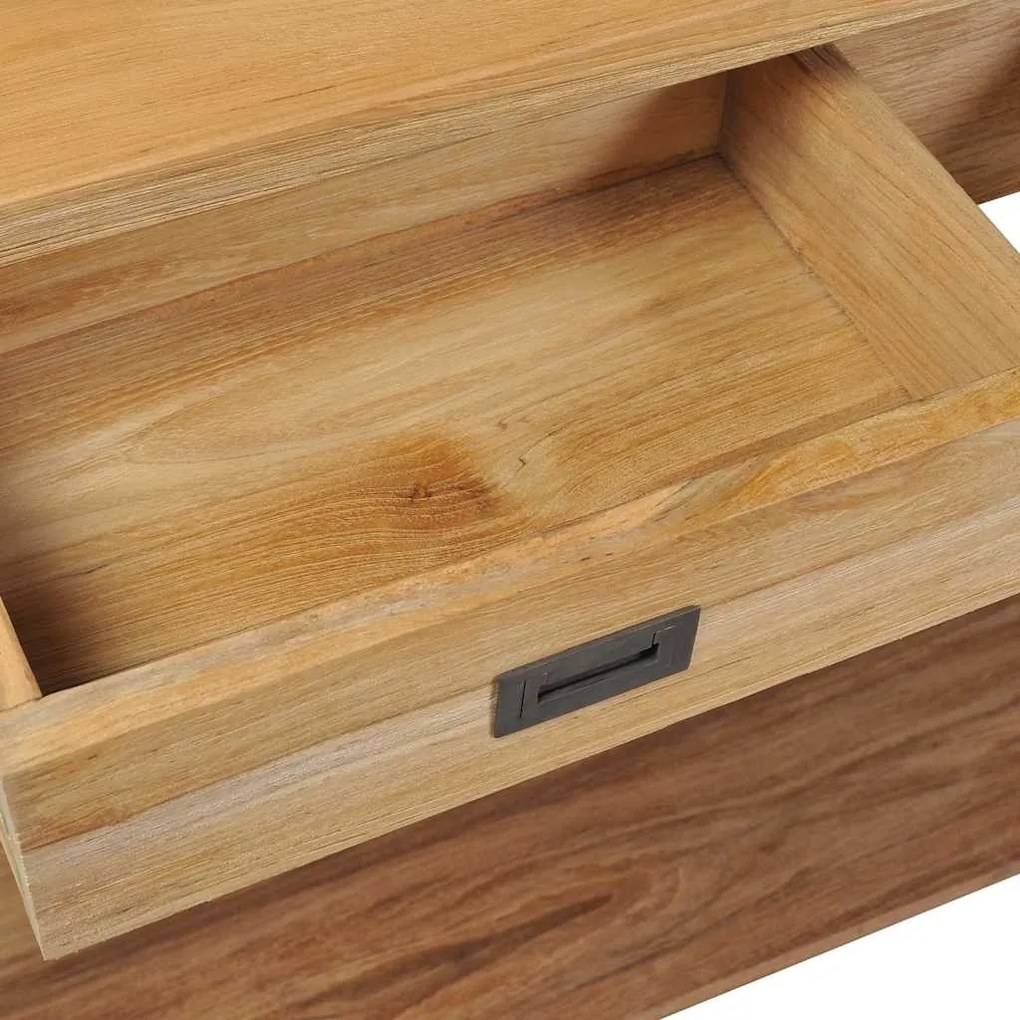Mesa consola de teca maciça 120x30x80 cm