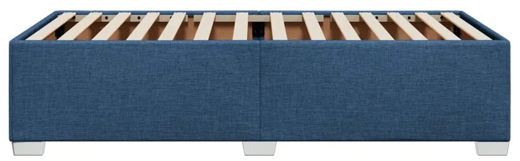 Estrutura de cama sem colchão 90x190 cm tecido azul