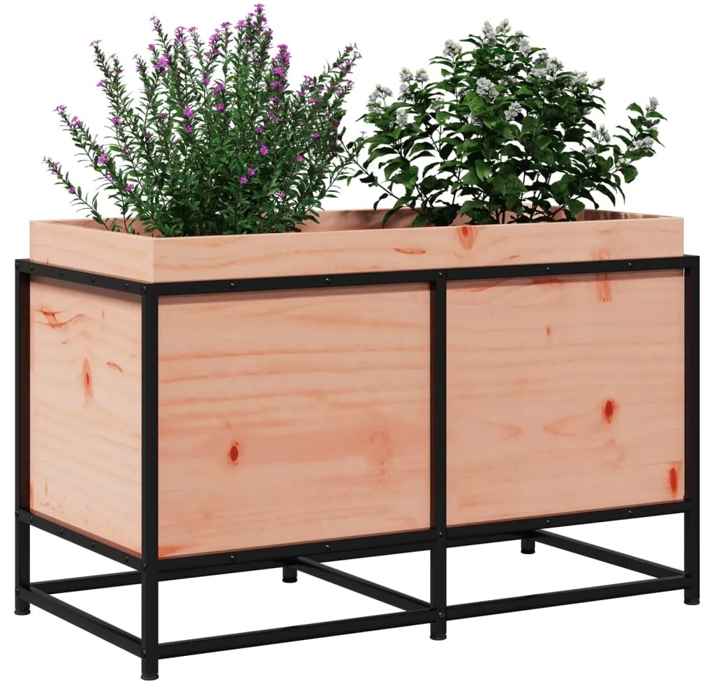 Vaso/floreira de jardim 80x40x50 cm madeira de douglas maciça
