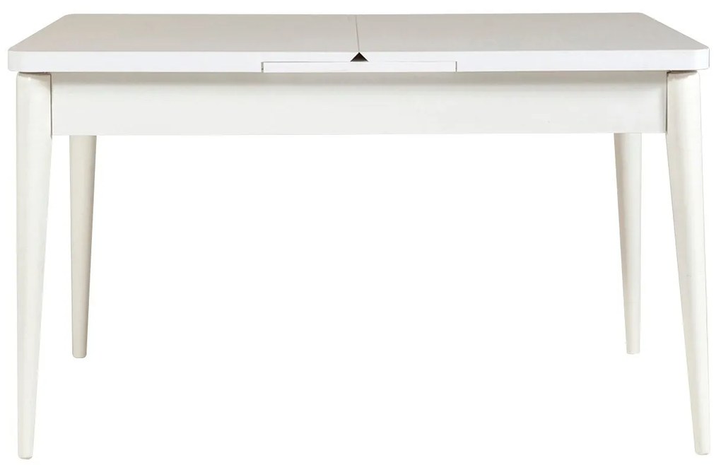 Conjunto de Mesa de Jantar Extensível e Cadeiras Vina – Branco e Cinze