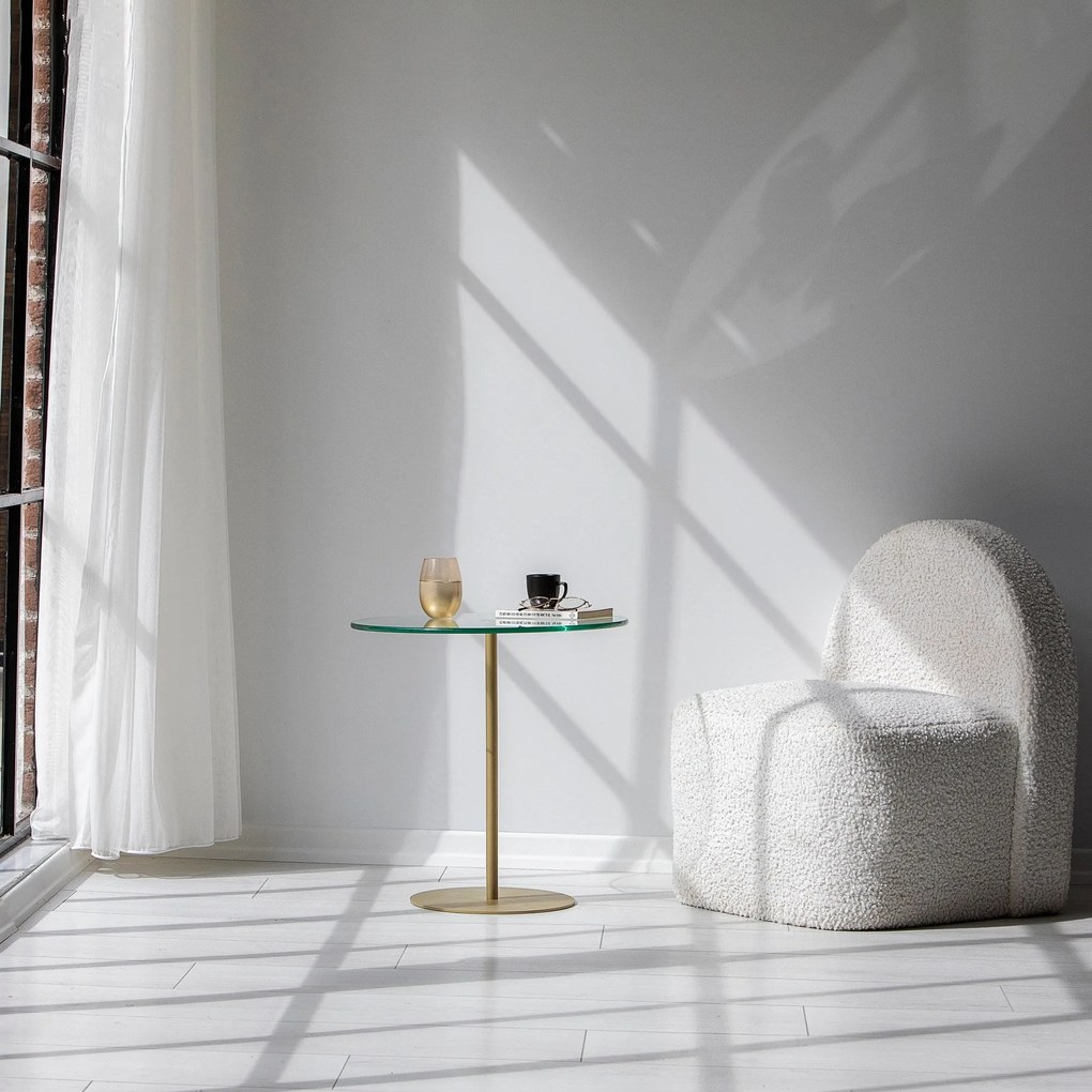 Mesa de Apoio Chill-Out - Dourada - 50x50x50 cm
