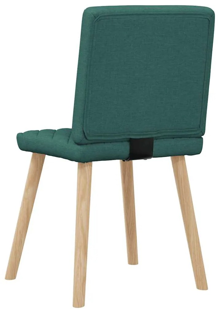 Cadeiras de jantar 2 pcs tecido verde-escuro