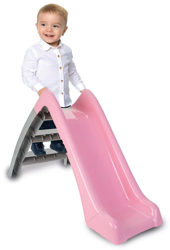 Escorrega para crianças partir de 12 meses Happy Slide pastel rosa