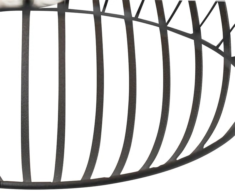 Candeeiro de suspensão moderno preto 38 cm - Saffira Moderno