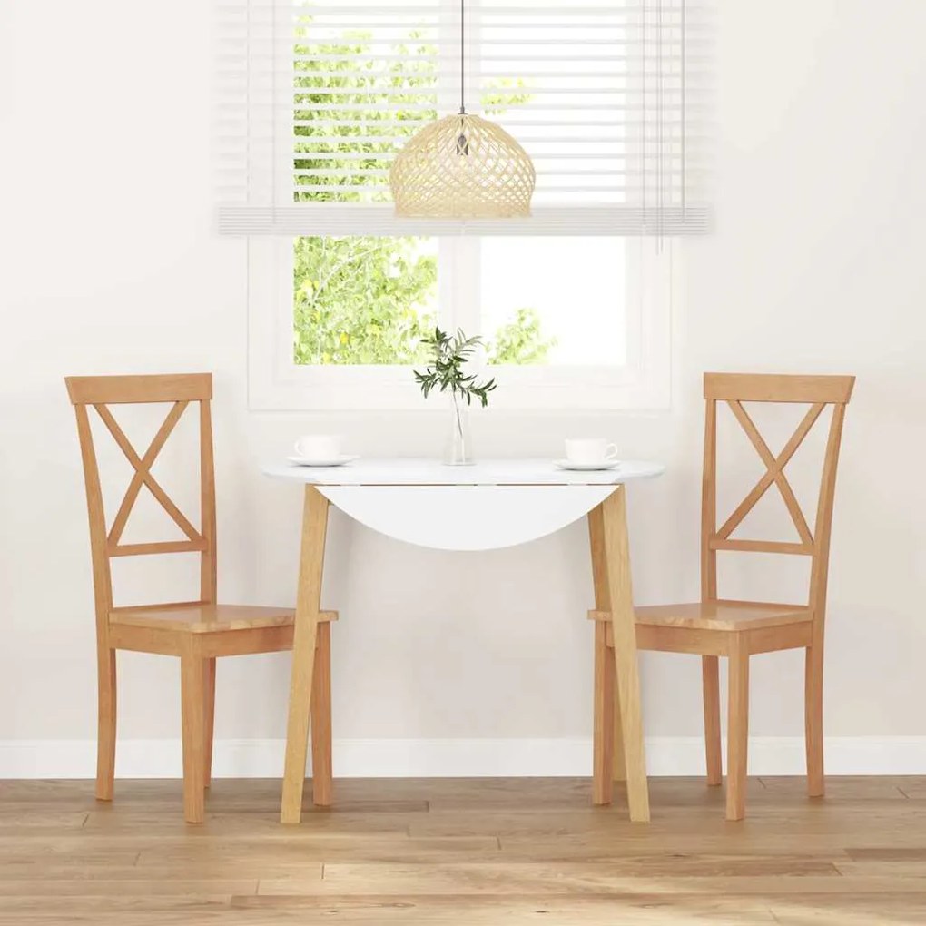 Cadeiras de jantar 2 pcs madeira de seringueira maciça