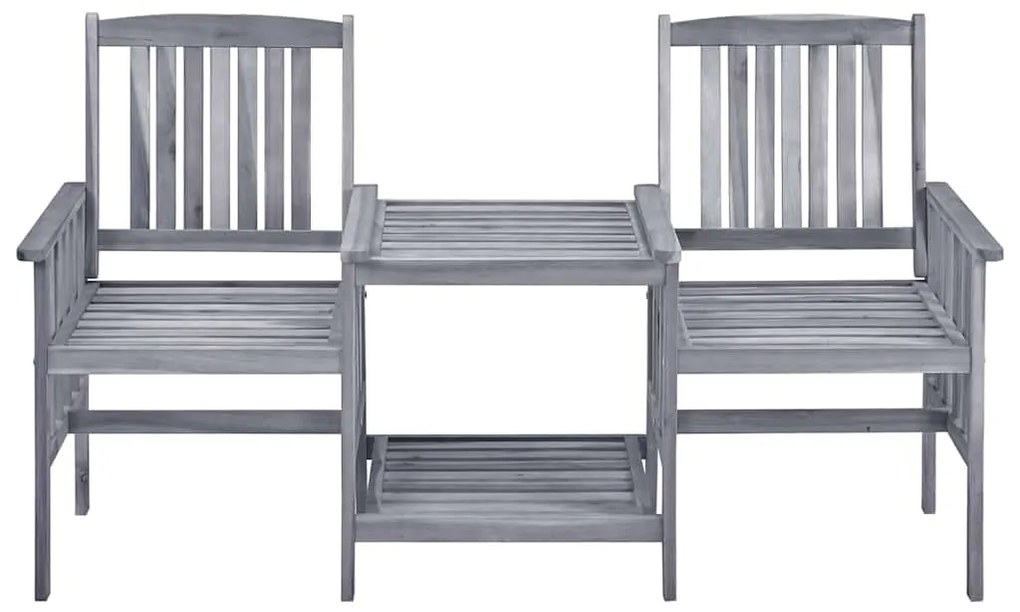 Cadeiras de jardim c/ mesa de centro 159x61x92 cm acácia maciça