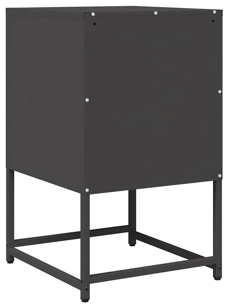 Mesa de cabeceira 36x39x60,5 cm aço laminado a frio preto