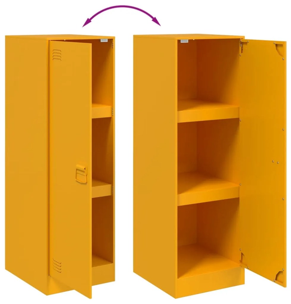 Aparador 34,5x39x107 cm aço amarelo mostarda
