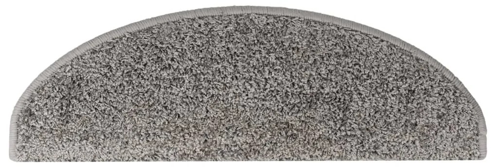 Tapetes de escadas 10 pcs 65x21x4 cm cinzento