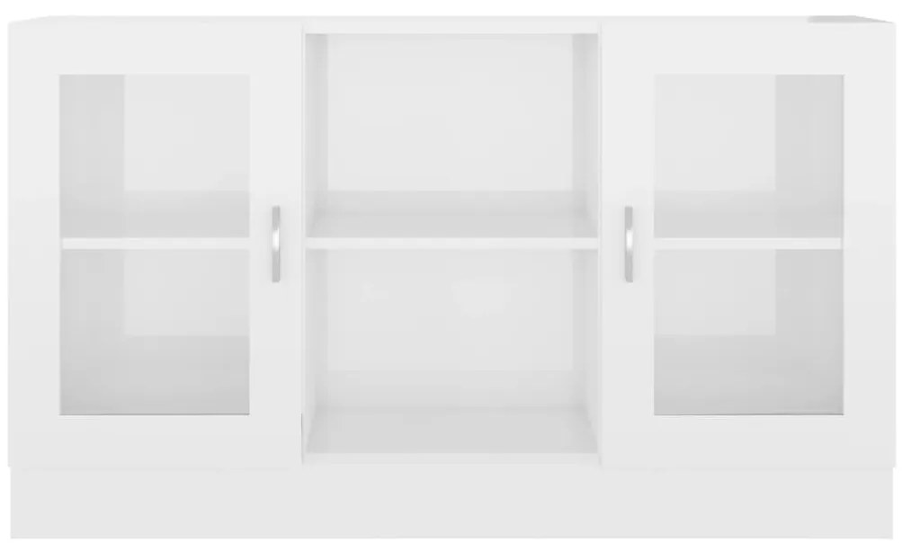 Armário vitrine derivados de madeira branco brilhante