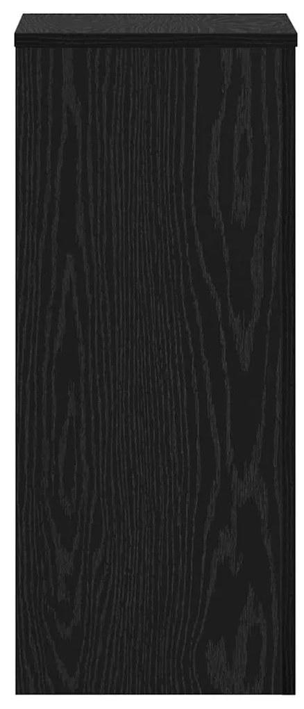 Suportes para Plantas 2 peças Carvalho Preto 30x30x70 cm Madeira de En