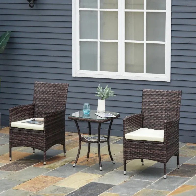 Conjunto Yamas em Vime - 2 Cadeiras e 1 Mesa - Design Natura