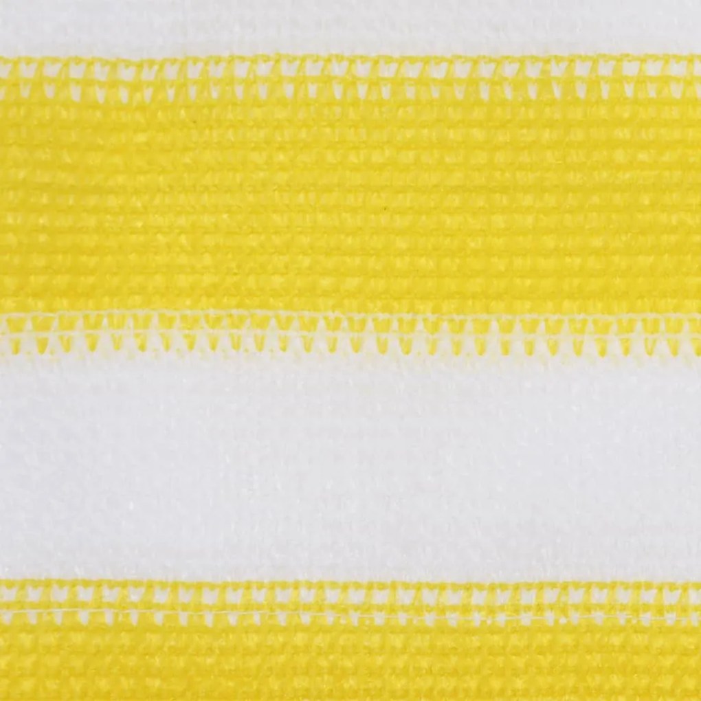 Tela de varanda 120x600 cm PEAD amarelo e branco