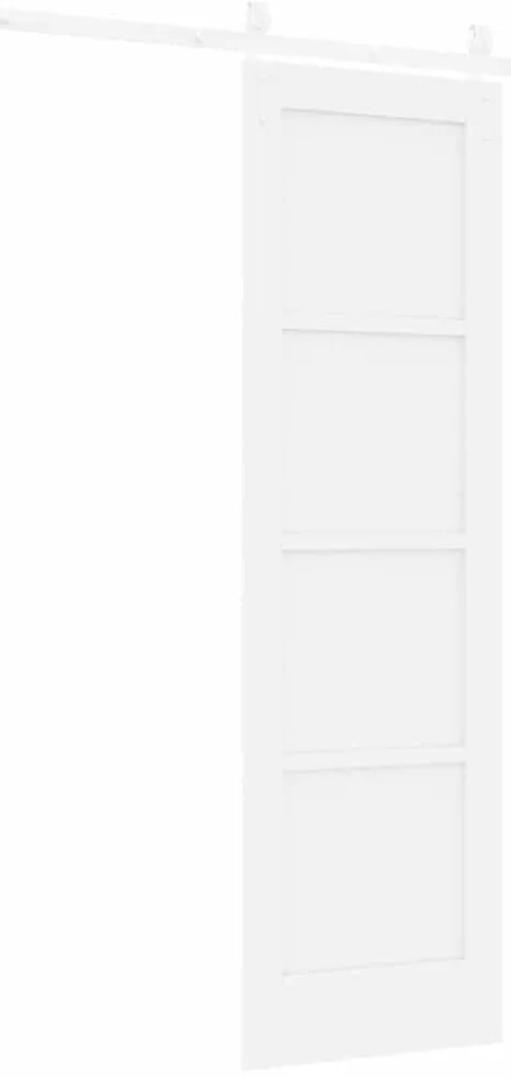 Porta Deslizante vidaXL com Conjunto de Ferragens Branca 61x198.5 cm M