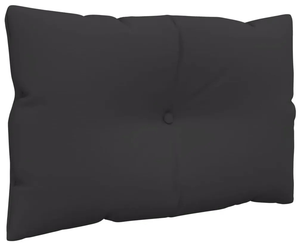 Almofadões para sofás de paletes 3 pcs tecido preto