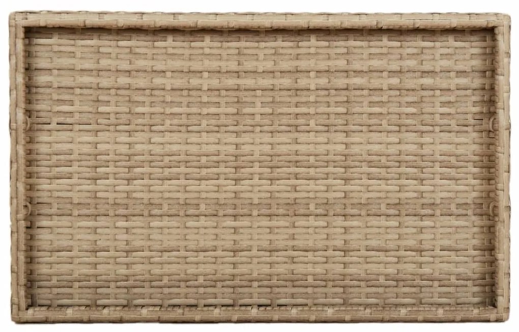 Mesa bandeja dobrável 65x40x75 cm vime PE bege