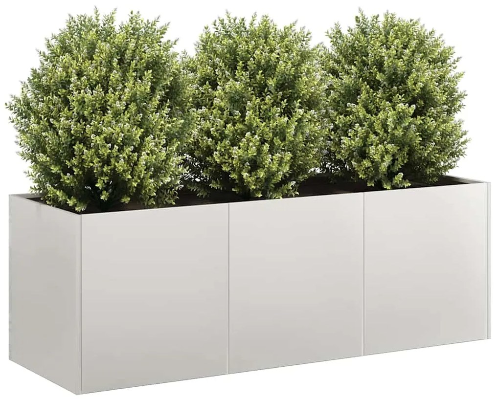 vidaXL Plantador 120x40x40 cm aço inoxidável