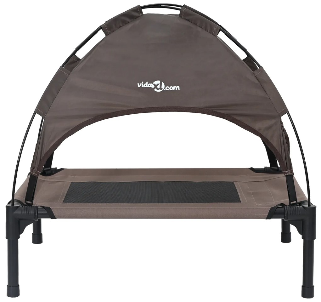 Cama Elevada para Cão Castanha Metal 76 x 62 x 70.5 cm Dobrável