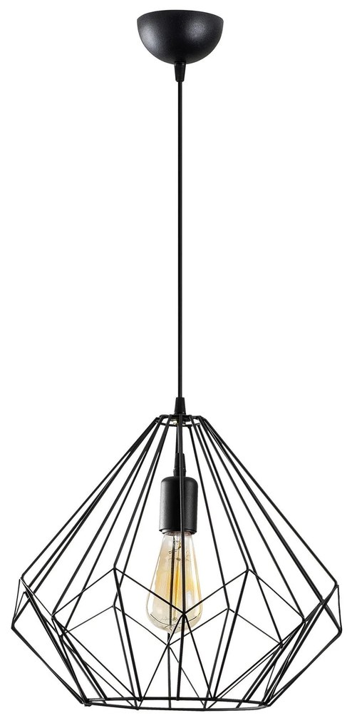 Candeeiro de Teto Diamond – Preto – 37 cm diâmetro x 129 cm altura