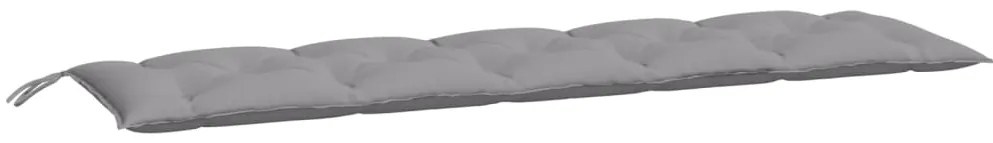 Almofadões banco jardim 2 pcs 180x50x7cm tecido oxford cinzento