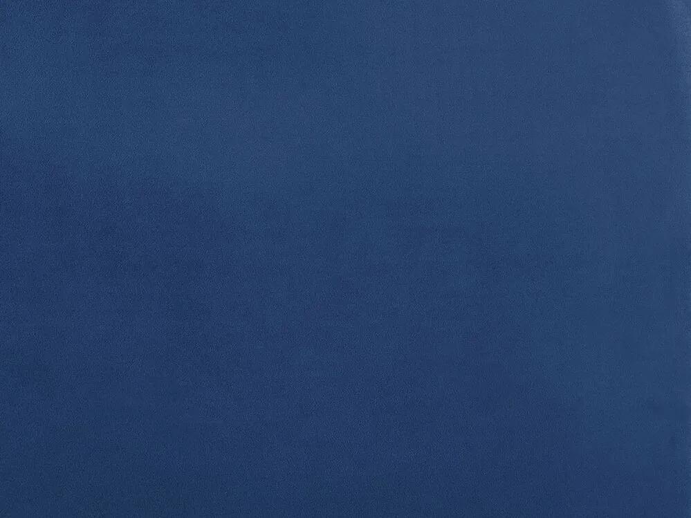 Cama de casal em veludo azul marinho 140 x 200 cm FLAYAT Beliani