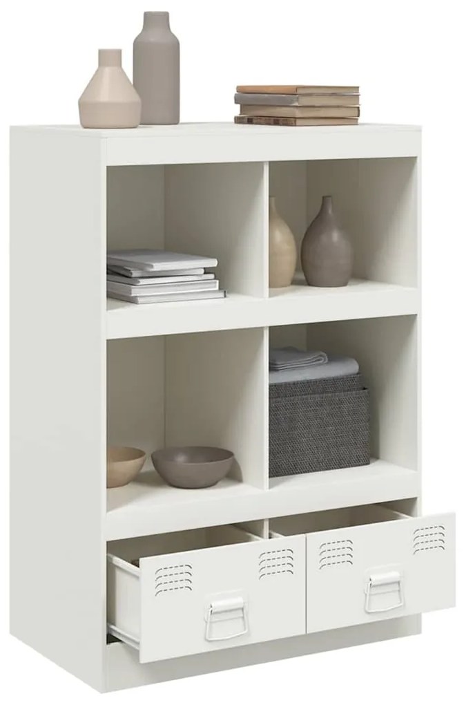 Aparador alto 67x39x95 cm aço branco