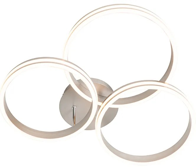 Candeeiro de teto em aço com LED regulável em 3 níveis 3 luzes - Navara