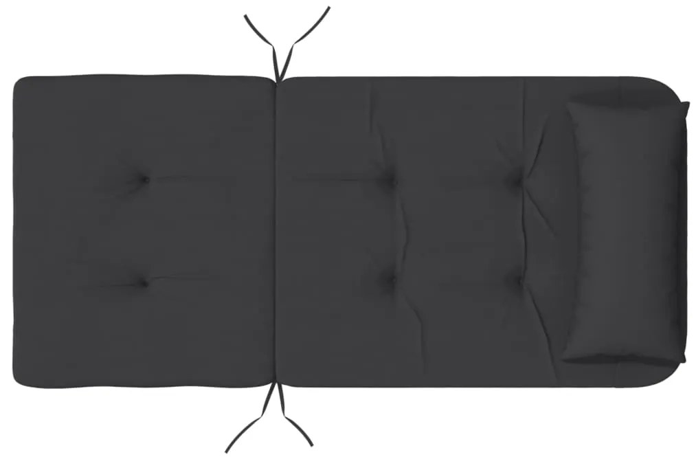 Almofadões p/ cadeira adirondack 2 pcs tecido oxford preto