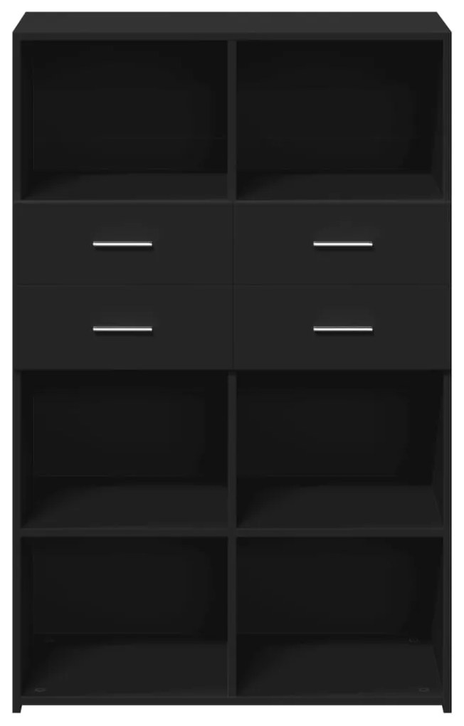 Armário alto 80x42,5x124 cm derivados de madeira preto