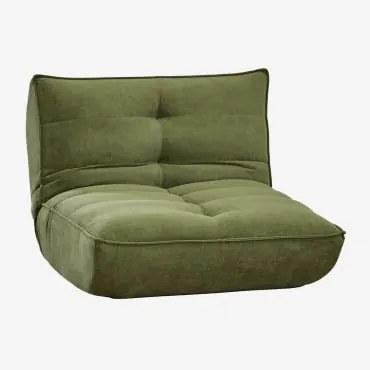 Pack De 2 Poltronas Reclináveis Estofadas Mati Tecido Verde Azeitona Intenso - Sklum